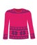 Purple knitted sweater with Nordic pattern