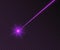 Purple laser beam light effect isolated on transparent background.