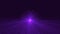 Purple laser beam pierces through darkness