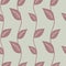 Purple leaf on grey background seamless pattern illustration