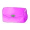 Purple leather clutch. Colorful watercolor illustration.