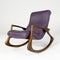 Purple Leather Rocking Chair
