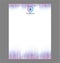 Purple Letterhead Template with Abstract Flower Logo