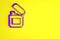 Purple Lighter icon isolated on yellow background. Minimalism concept. 3d illustration 3D render