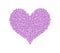 Purple Lilac or Syringa Vulgaris in A Heart Shape