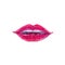 Purple lips. Fashion,cosmetics and beauty image.