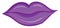 Purple lips, illustration, vector