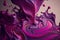 Purple liquid abstract background. AI Generative color mix painting