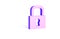 Purple Lock icon isolated on white background. Padlock sign. Security, safety, protection, privacy concept. Minimalism