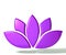 Purple lotus flower 3D