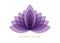 Purple Lotus, Flower of Life. Sacred Geometry. Symbol of Harmony and Balance. Sign of purity. Flower logo design vector isolated