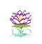 Purple lotus flower logo