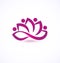 Purple lotus flower logo