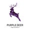Purple low poly deer