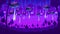 Purple luminous mushrooms game level landscape