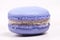 Purple macaroon cookie isolated