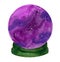 Purple, magic ball of the witch, for witchcraft.
