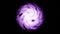 Purple magic portal circle seamless loop. Abstract cyclone on black background. Inter-Dimensional Portal. Visual Effect