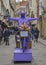 Purple Man Street Performer, Statue, York, England