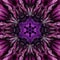 Purple Mandala Flower Center. Concentric Kaleidoscope Design