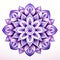 Purple Mandala Flower: Detailed Shading In Cartoon Style