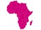 Purple map of Africa