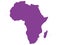 Purple map of Africa