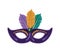 purple mardi gras mask