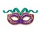 purple mardi gras mask