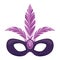 purple mardi gras mask