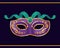 purple mardi gras mask