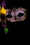 A purple mardi gras or venetian mask