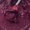 Purple mashed frozen Acai berries is very delicious vegan antioxidant  food