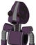 Purple Mech With Droid Head And Round Mouth And Red Eyed