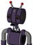 Purple Mech With Multi-Toroid Head And Sad Mouth And Red Eyed And Double Led Antenna