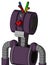 Purple Mech With Multi-Toroid Head And Teeth Mouth And Angry Cyclops Eye And Wire Hair