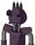 Purple Mech With Rounded Head And Pipes Mouth And Angry Eyes And Three Dark Spikes