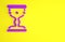 Purple Medieval goblet icon isolated on yellow background. Minimalism concept. 3d illustration 3D render