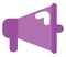 Purple megaphone, icon