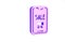 Purple Mobile phone and shopping cart icon isolated on white background. Online buying symbol. Supermarket basket symbol