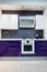 purple modern kitchen interior