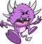 Purple Monster Vector Illustration