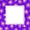 Purple Morning Glory Flower Banner Card Border. Vector Illustration