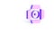 Purple Movie spotlight icon isolated on white background. Light Effect. Scene, Studio, Show. Minimalism concept. 3d