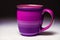 A purple mug. The Royal Indulgence. The Majestic Violet Mug. Generative AI