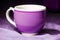 A purple mug. The Royal Indulgence. The Majestic Violet Mug. Generative AI