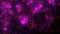 Purple nebula illuminated by sparkling stars