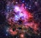 Purple nebula in outer space. Elements of this image furnished by NASA