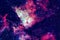 Purple nebula in outer space. Elements of this image furnished by NASA
