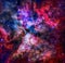 Purple nebula in outer space. Elements of this image furnished by NASA